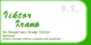 viktor kramp business card